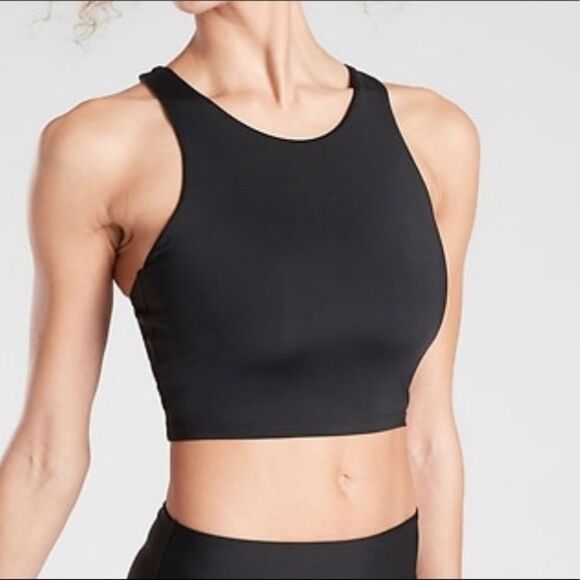 Athleta Other - NWT Conscious Crop Bikini Top Medium  A-C Black